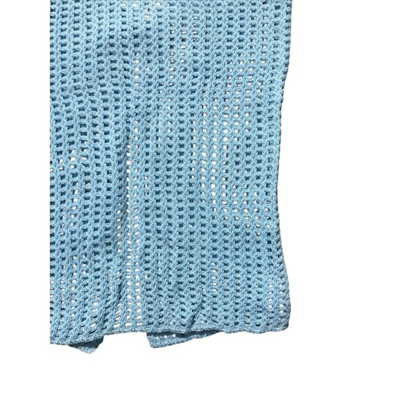 Vtg Lerner Shops Blue Crotched Sweater Vest Sz S Hippie Boho Festival - Picture 5 of 10